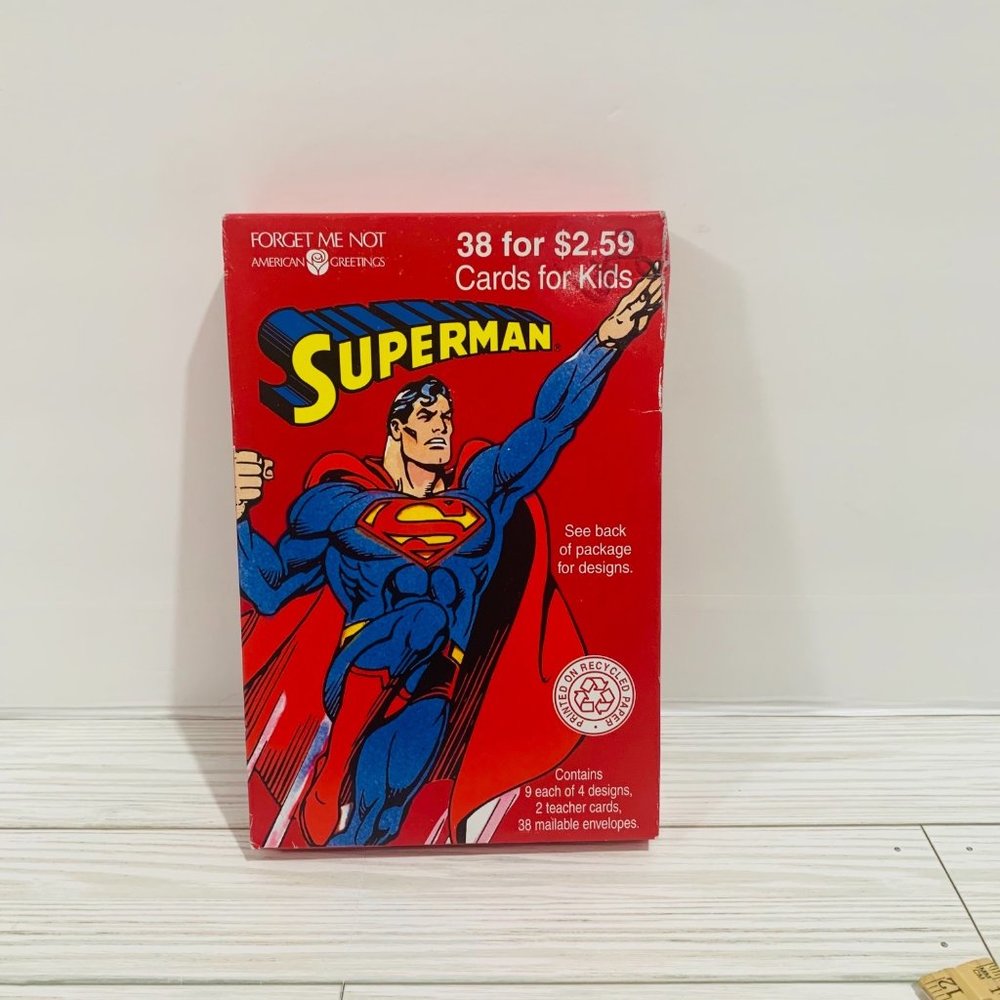 Vintage American Greetings Superman Valentine Cards NIB